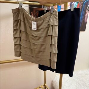 Elegant Tan Layered Skirt